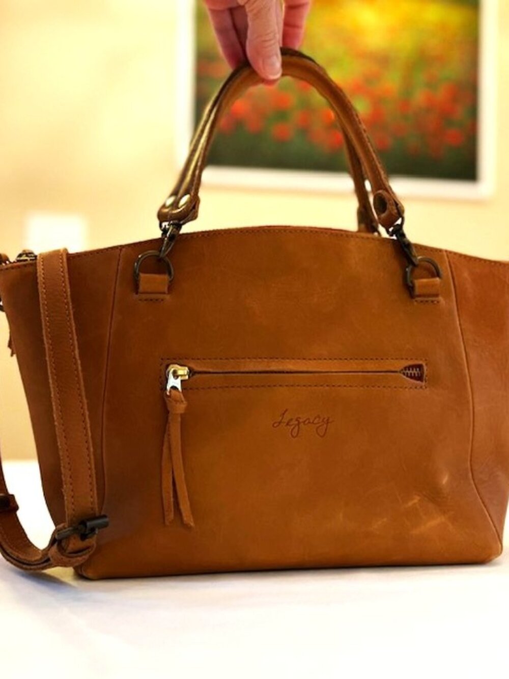 ENJOY THE JOURNEY | Leather Crossbody Handbag Tote Detachable Straps and Handles